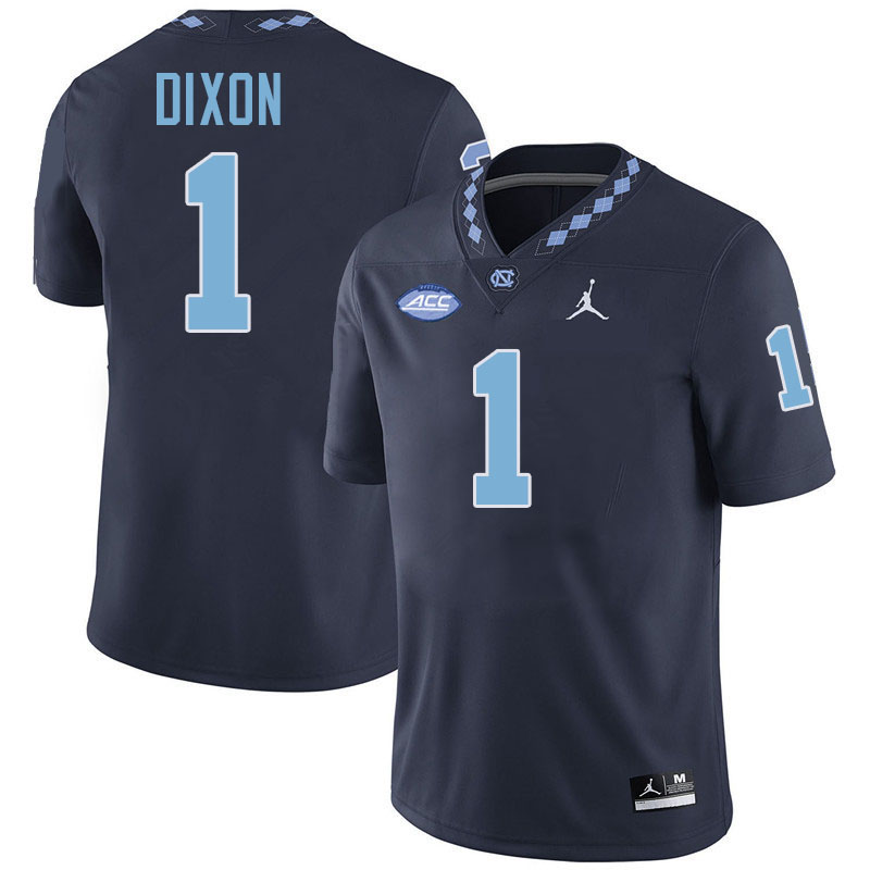 Thaddeus Dixon UNC Jerseys,North Carolina Tar Heels #1 Thaddeus Dixon Football Jerseys-Navy